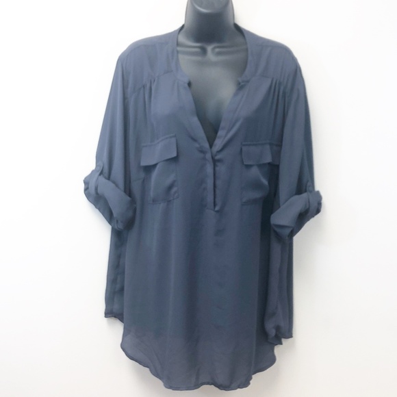 torrid Tops - TORRID Gray Pullover Blouse Size 3